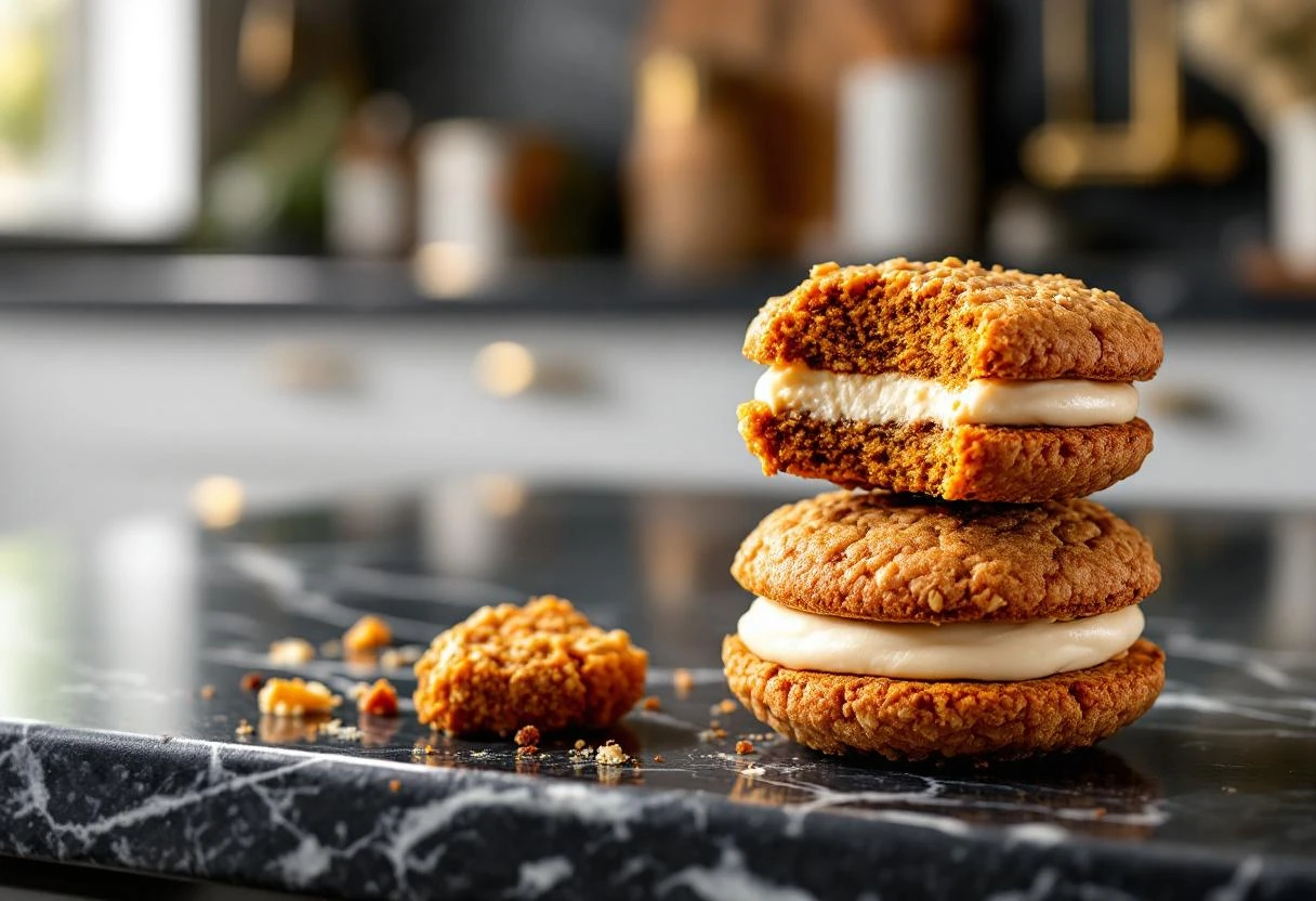 Carrot Cake Cookies with Cream Cheese Filling