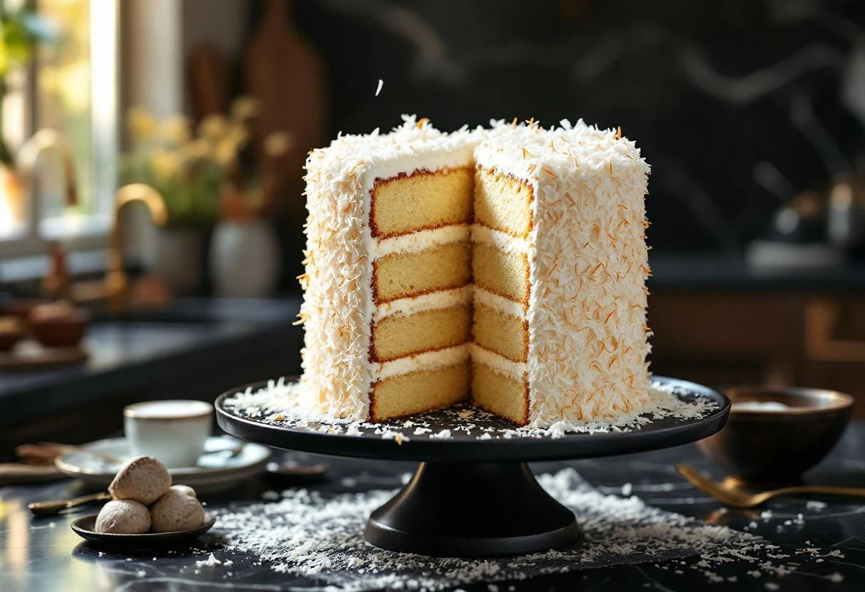 Coconut Cake with Cream Cheese Frosting