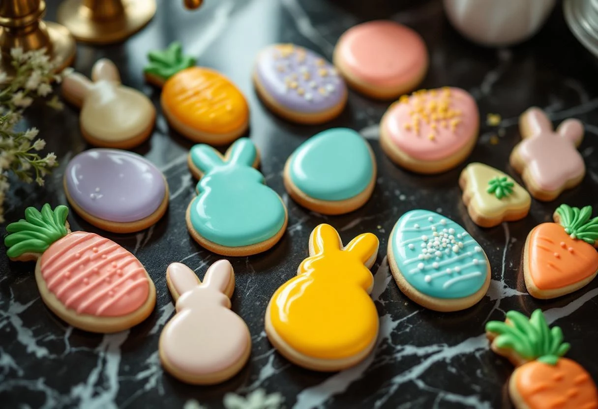 Easter Sugar Cookies with Pastel Royal Icing