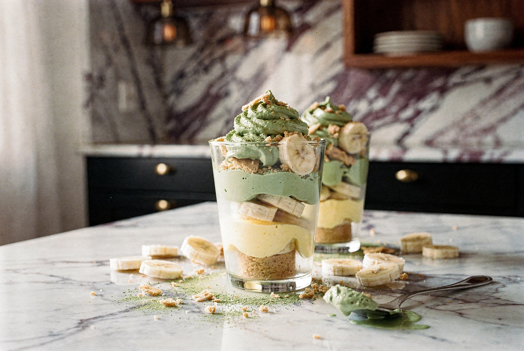 Trader Joe's Matcha Banana Pudding Parfait