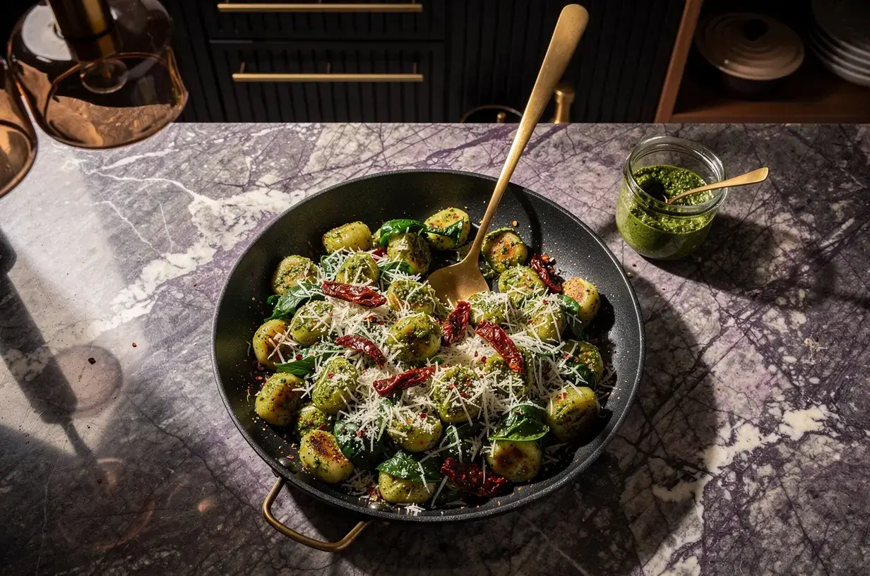 Trader Joe's Pesto Gnocchi Skillet