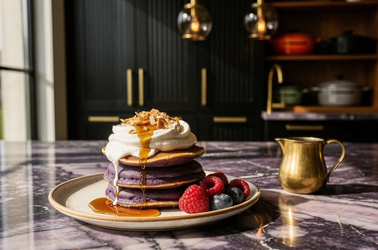 Trader Joe's Ube Mochi Pancakes